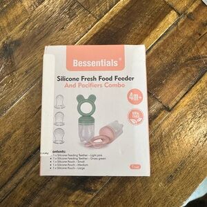 Bessentials Silicone Fresh Food Feeder and Pacifiers Combo